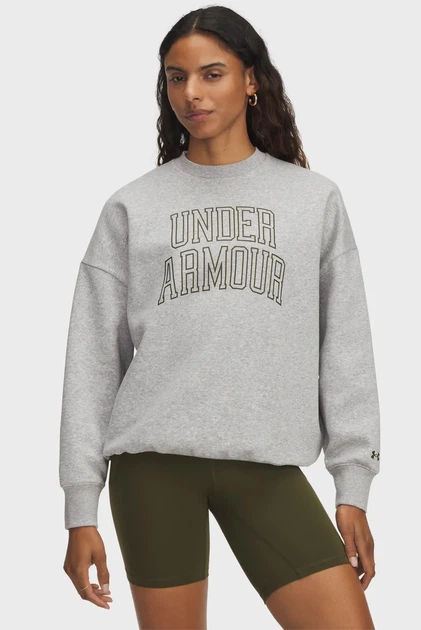 Жіночий світло-сірий світшот Rival Flc OS Varsity Crew Under Armour M 6007880-014 - Фото 1 Жіночий світло-сірий світшот Rival Flc OS Varsity Crew Under Armour M 6007880-014 - изображение 1