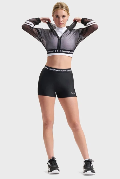 Жіноче чорне худе HeatGear Mesh FZ Under Armour MD 6012295-008 - зображення 2