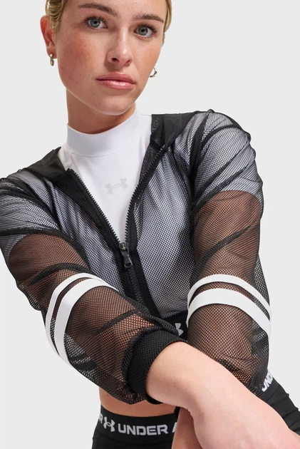 Жіноче чорне худе HeatGear Mesh FZ Under Armour MD 6012295-008 - зображення 4
