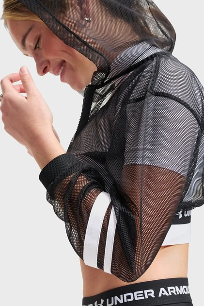 Жіноче чорне худе HeatGear Mesh FZ Under Armour MD 6012295-008 - зображення 6