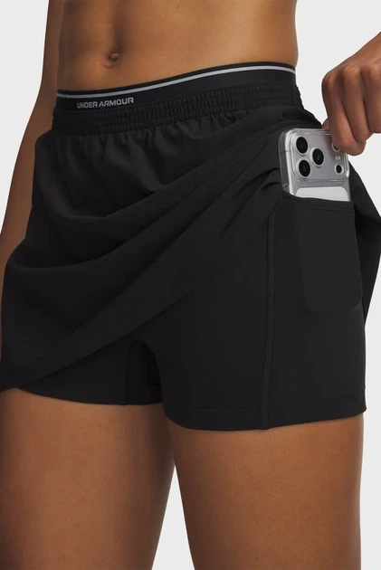Жіноча чорна спідниця-шорти UA Vanish Woven Skort Under Armour XS 6011119-008 - изображение 4