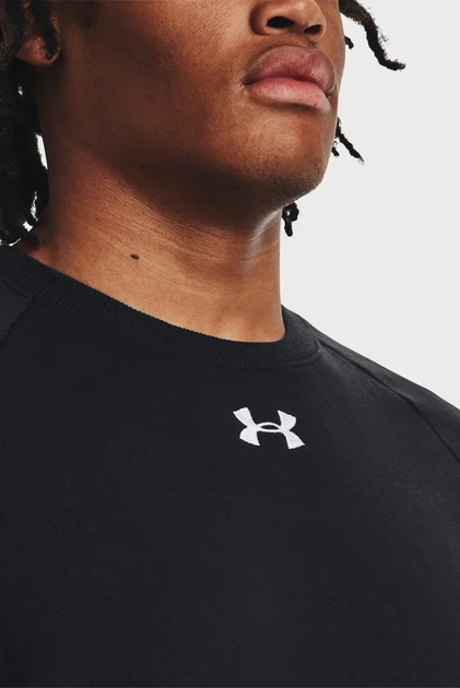 Чоловічий чорний світшот UA Rival Fleece Crew Under Armour XL 1379755-001 - изображение 4