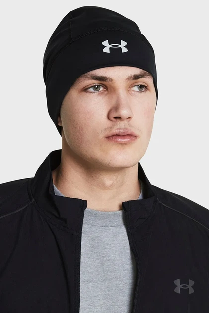 Чоловіча чорна шапка UA Men's Storm Launch Beanie Under Armour OSFM 1380001-001 - изображение 2