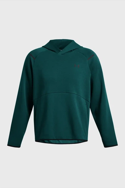 Чоловіче зелене худі UA Unstoppable Flc HD Under Armour SM 1383042-449 - Фото 5 Чоловіче зелене худі UA Unstoppable Flc HD Under Armour SM 1383042-449 - зображення 5