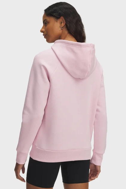 Жіноче рожеве худі UA Rival Flc Shimmer Hdy Under Armour SM 6003710-647 - зображення 3