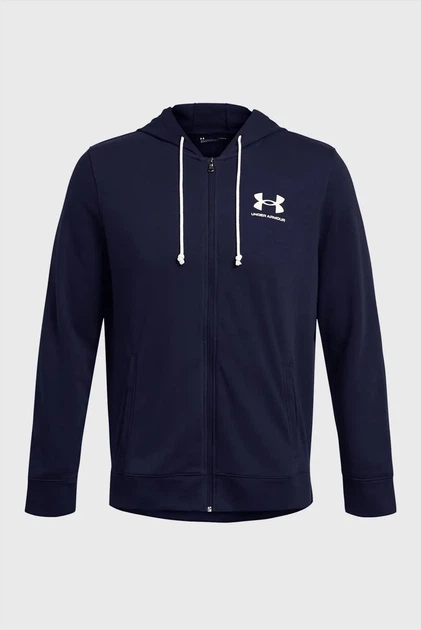 Чоловіче темно-синє худі UA Rival Terry LC FZ Under Armour L 1370409-410 - Фото 3 Чоловіче темно-синє худі UA Rival Terry LC FZ Under Armour L 1370409-410 - изображение 3