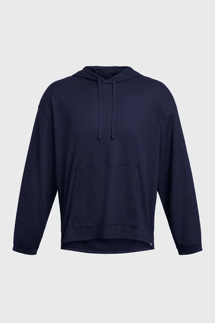 Чоловіче темно-синє худі UA Rival Waffle Hoodie Under Armour XS 1383108-410 - зображення 4