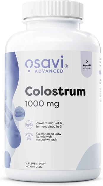 Colostrum Osavi 1000 mg 180 kapsułek (5904139924877) - Zdjęcie 1 Colostrum Osavi 1000 mg 180 kapsułek (5904139924877) - obraz 1