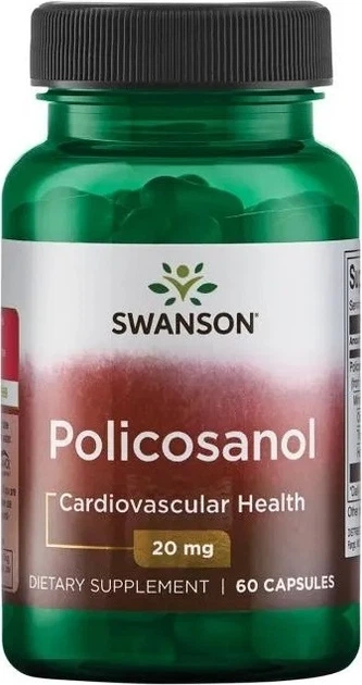 Polikosanol Swanson 20 mg 60 kapsułek (87614022048) - Zdjęcie 1 Polikosanol Swanson 20 mg 60 kapsułek (87614022048) - obraz 1