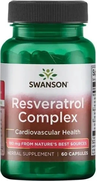 Kompleks Resweratrol Swanson 60 kapsułek (87614022482) - Zdjęcie 1 Kompleks Resweratrol Swanson 60 kapsułek (87614022482) - obraz 1