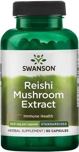 Grzyby Reishi Swanson 500 mg 90 kapsułek (87614141435) - Zdjęcie 1 Grzyby Reishi Swanson 500 mg 90 kapsułek (87614141435) - obraz 1