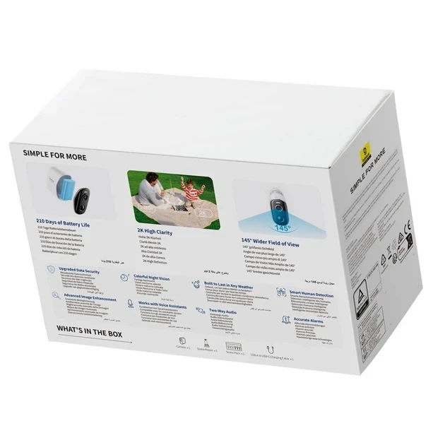 IP-камера видеонаблюдения Baseus Security N1 Outdoor Camera 2K S0ST002130 White - Фото 4 IP-камера видеонаблюдения Baseus Security N1 Outdoor Camera 2K S0ST002130 White - изображение 4
