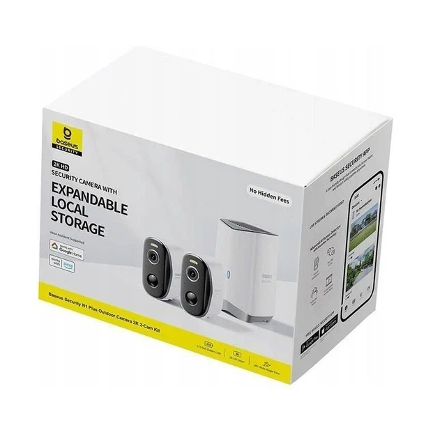 IP-камера відеоспостереження Baseus Security N1 Plus Outdoor Camera 2K 2-Cam Kit S0TY002131 White - изображение 2