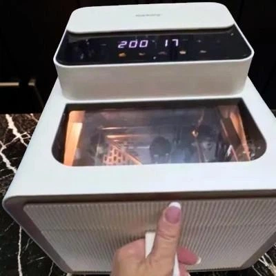Аэрогриль Rainberg RB 9л 4200Вт белый сенсорный мультипечь аэрофритюрница без масла с антипригарной чашей (ОZ3Z) - изображение 4
