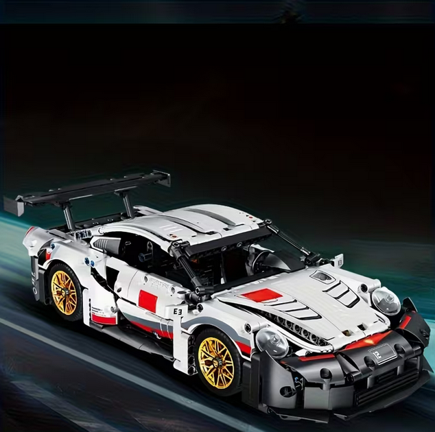 Конструктор машика Техник Porsche 911 RSR 1202 деталей маштаб 1:14 Порш 911 белый - изображение 3