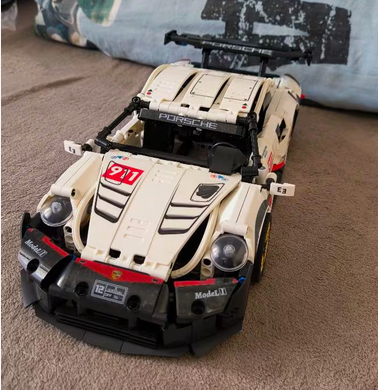 Конструктор машика Техник Porsche 911 RSR 1202 деталей маштаб 1:14 Порш 911 белый - изображение 7