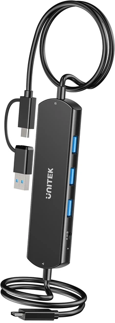 USB-хаб Unitek USB 10Gbps KVM Hub (U1344ABK01) - зображення 2