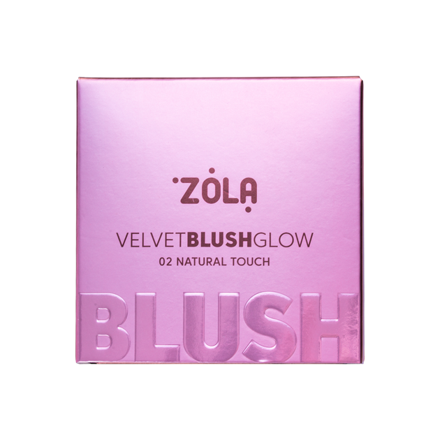 Рум’яна ZOLA Velvet Blush Glow 02 Природний дотик Natural Touch - Фото 3 Рум’яна ZOLA Velvet Blush Glow 02 Природний дотик Natural Touch - изображение 3