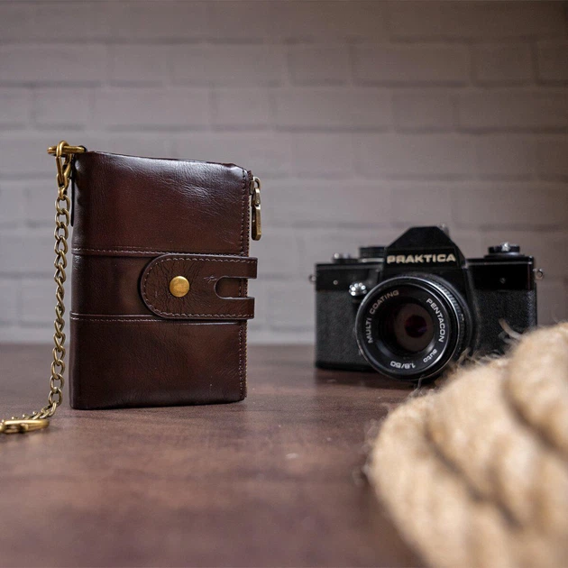 Кошелек универсальный Vintage 14682 Темно-коричневый - Фото 6 Кошелек универсальный Vintage 14682 Темно-коричневый - изображение 6
