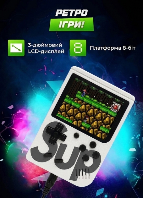 Портативна ігрова приставка Sup Game Box 400 ігор dendy SEGA 8bit Біла - Фото 6 Портативна ігрова приставка Sup Game Box 400 ігор dendy SEGA 8bit Біла - изображение 6