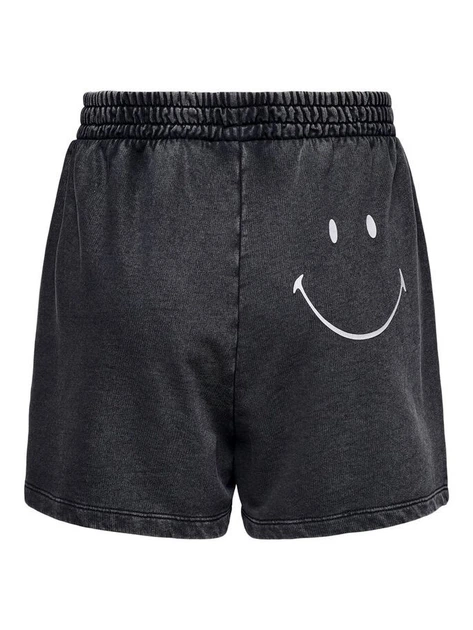 Шорти ONLSMILEY LIFE SHORTS SWT 15232827 Black-SMILEY ONLY L Чорний 15232827BLACK-SMILEY L - Фото 5 Шорти ONLSMILEY LIFE SHORTS SWT 15232827 Black-SMILEY ONLY L Чорний 15232827BLACK-SMILEY L - изображение 5