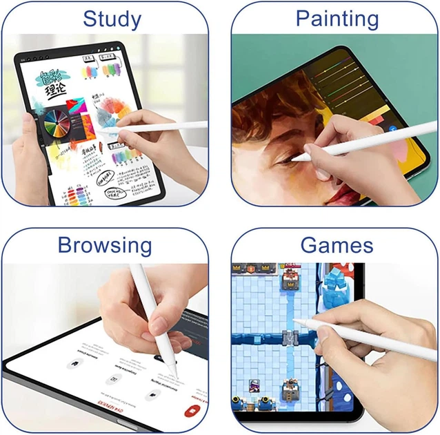 Стилус для iPad 2018-2025 быстрая зарядка palm rejection type-c белый - Фото 2 Стилус для iPad 2018-2025 быстрая зарядка palm rejection type-c белый - изображение 2