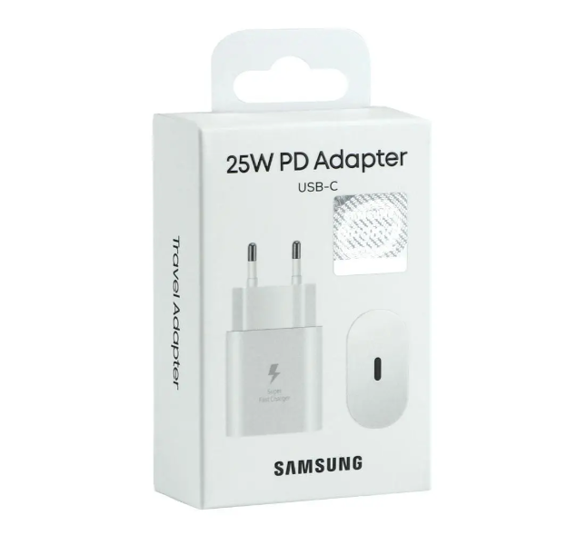 Мережевий зарядний пристрій для Samsung 25 W USB-C White - изображение 2