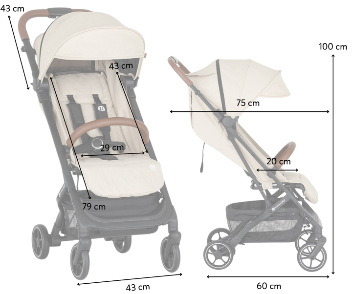 Wózek spacerowy Petite&Mars Fly Sahara Beige (8596202009986) - obraz 3