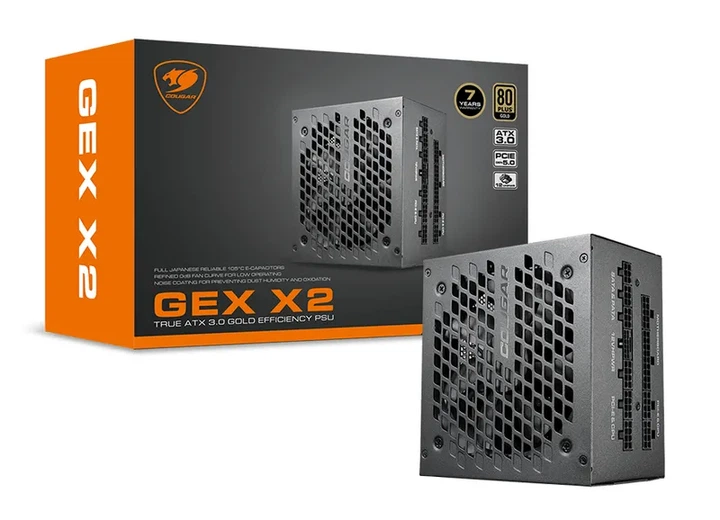 Блок живлення Cougar GEX X2 1000 1000W (CGR GX2-1000) 80 Plus Gold ATX 3.0 Fully Modular - Фото 5 Блок живлення Cougar GEX X2 1000 1000W (CGR GX2-1000) 80 Plus Gold ATX 3.0 Fully Modular - зображення 5