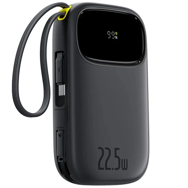 Внешний аккумулятор Baseus Power Bank EnerFill FC31 Dual-Cable 10000mAh 22.5W (PPQD3-1022D) Black - изображение 2