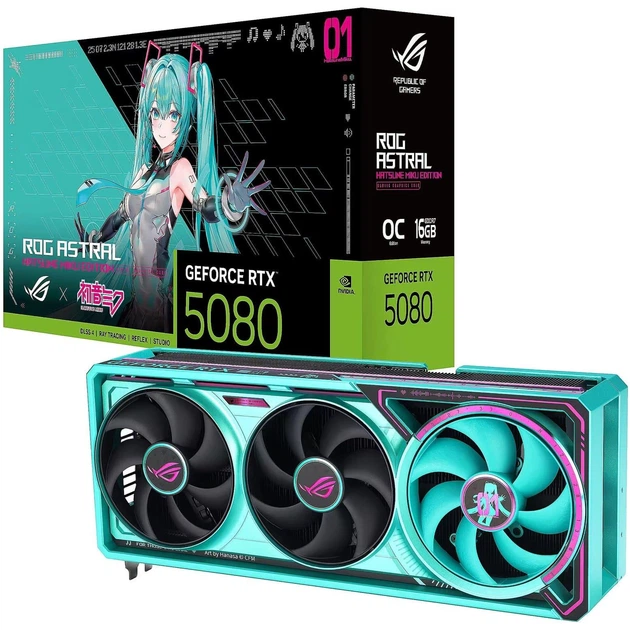 Видеокарта ASUS RTX 5080 16GB ROG Astral OС HATSUNE MIKU EDITION (ROG-ASTRAL-RTX5080-O16G-HATSUNE-MIKU-EDITION) (GDDR7, 256 bit, PCI-E v5.0 x16) - изображение 10