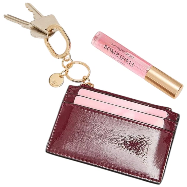 Визитница Victoria’s Secret Classic Card Case Keychain Sangria Red Patent - изображение 3