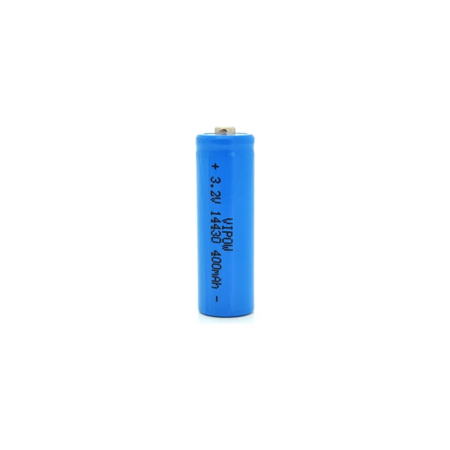 Аккумулятор 14430 LiFePO4 (size 3/4AA), 400mAh, 3.2V, TipTop, blue Vipow (IFR14430-400mAhTT / 25540) - Фото 1 Аккумулятор 14430 LiFePO4 (size 3/4AA), 400mAh, 3.2V, TipTop, blue Vipow (IFR14430-400mAhTT / 25540) - изображение 1