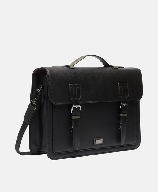 Чоловіча сумка портфель Ted Baker для ноутбука та документів чорна - Фото 5 Чоловіча сумка портфель Ted Baker для ноутбука та документів чорна - изображение 5
