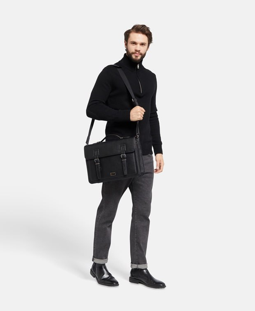 Чоловіча сумка портфель Ted Baker для ноутбука та документів чорна - Фото 9 Чоловіча сумка портфель Ted Baker для ноутбука та документів чорна - изображение 9