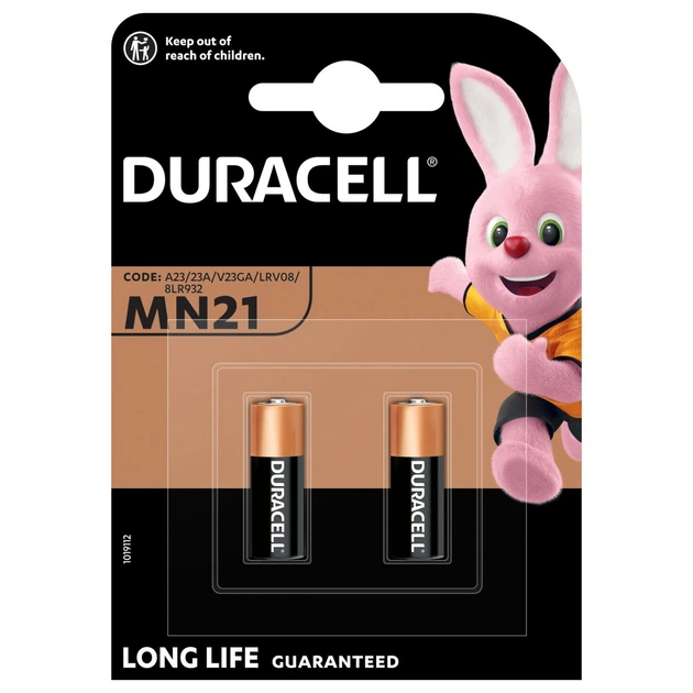 Батарейка Duracell MN21 / A23 12V * 2 (5007812) - Фото 2 Батарейка Duracell MN21 / A23 12V * 2 (5007812) - изображение 2