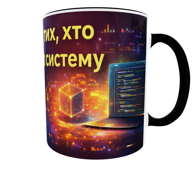 Кружка программиста 330 мл Кофе для тех, кто поддерживает систему | Подарок айтишнику, DevOps(черная ручка) - изображение 4