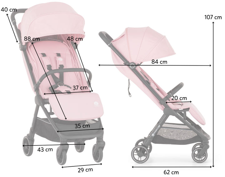 Прогулянкова коляска Petite&Mars Zip Silky Rose (8596202017462) - зображення 3