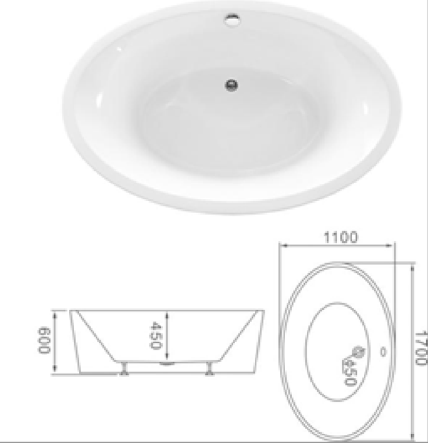 Ванна акриловая Velms Victoria 170х110 см - изображение 5