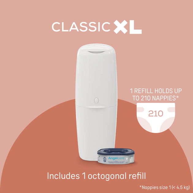 Накопитель подгузников Angelcare Classic XL + кассета Octagonal до 210 подгузников - изображение 2