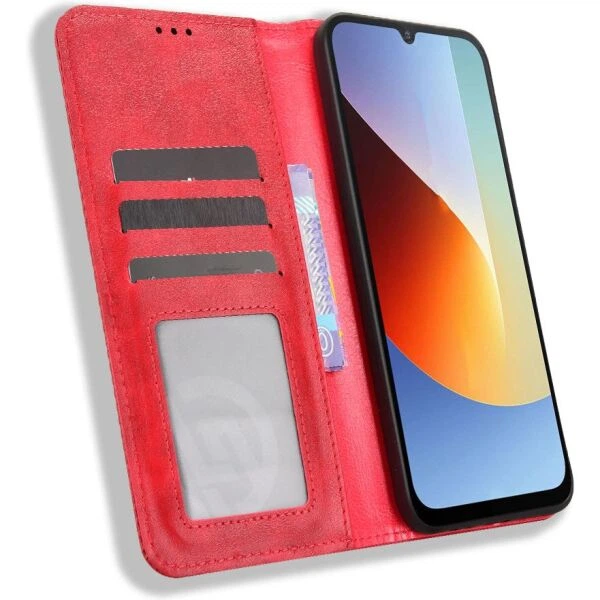 Чехол-книжка Deexe Retro Style для Xiaomi Redmi A7 Pro - Red - изображение 4
