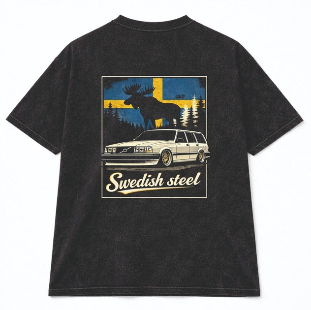 Футболка з ефектом варки з логотипом Volvo Swedish Steel розмір XL - Фото 1 Футболка з ефектом варки з логотипом Volvo Swedish Steel розмір XL - изображение 1