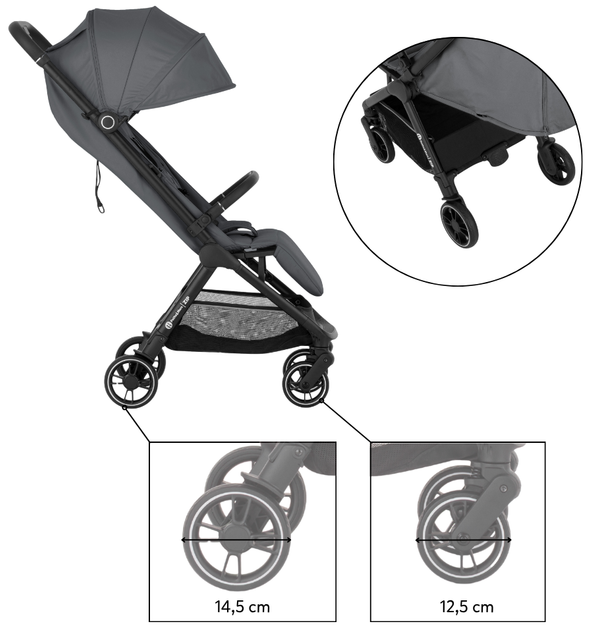 Прогулянкова коляска Petite&Mars Zip Smoky Anthracite (8596202017493) - зображення 10