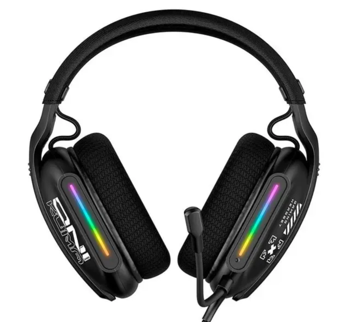Навушники геймерські навушники Onikuma X12, чорні, 40 мм, RGB, 360° мікрофон - изображение 2