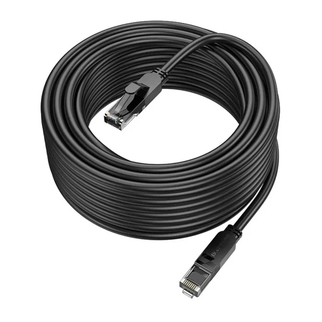 Патч-корд 10м BOROFONE BUS01 Cat.6 Gigabit network cable Black (6941991103971) - изображение 2