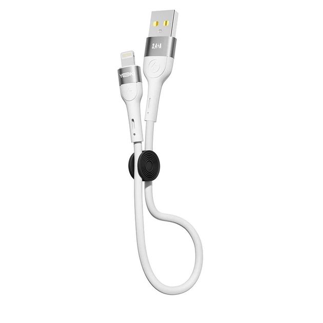 Кабель для заряджання та обміну даними USB Yoki YK-EX11 EXTRA Series USB/Lightning 12W 2.4A/5V 0.25 m White - зображення 5