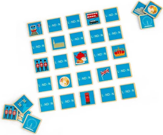Gra planszowa Bigjigs Toys London Memo (691621850497) - obraz 3