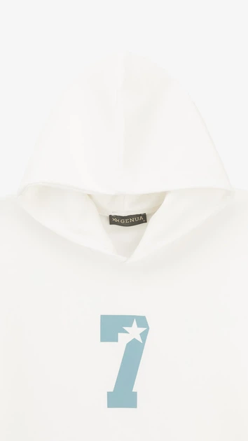 Худи с принтом мужской GENUA G01223-0002 2XL Белый shop (2000999533808) - Фото 2 Худи с принтом мужской GENUA G01223-0002 2XL Белый shop (2000999533808) - изображение 2