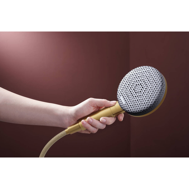 Душовий набір HANSGROHE Raindance Alive EcoSmart із ручною лійкою та шлангом з тримачем бронза 24611140 - Фото 3 Душовий набір HANSGROHE Raindance Alive EcoSmart із ручною лійкою та шлангом з тримачем бронза 24611140 - зображення 3