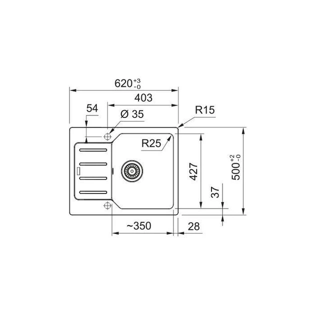 Мийка кухонна Franke City 620х500х190мм (114.0701.824) - зображення 2